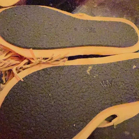 ZARA Fringe Tan Women's Sandals - Picture 2 of 3